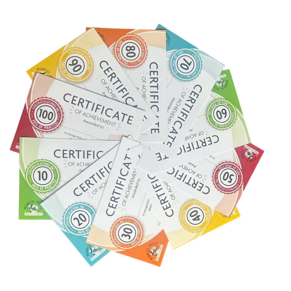 UntitledMindful Music Practice Planner Certificates for days of practice Mindful Music Practice Planner suitable for piano, guitar, violin or drum lessons