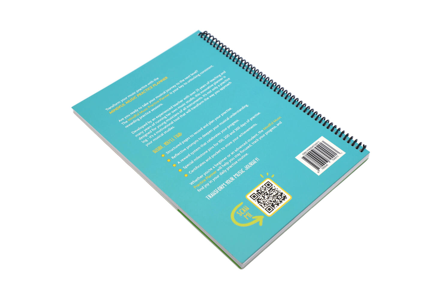 Mindful Music Practice Planner suitable for piano guitar violin or drum lessons Mindful Music Practice PLanner reward pins for music practice