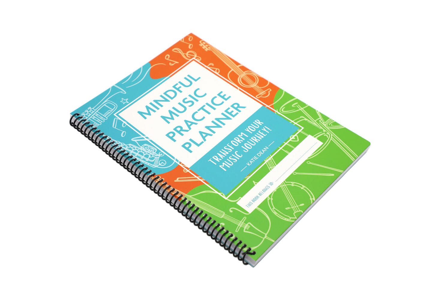 Mindful Music Practice Planner suitable for guitar, piano, violin or drum lessons
